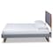 Baxton Studio Emele Grey Upholstered and Ash Walnut Wood Queen Size Platform Bed 164-9414-9432 - alternate 3